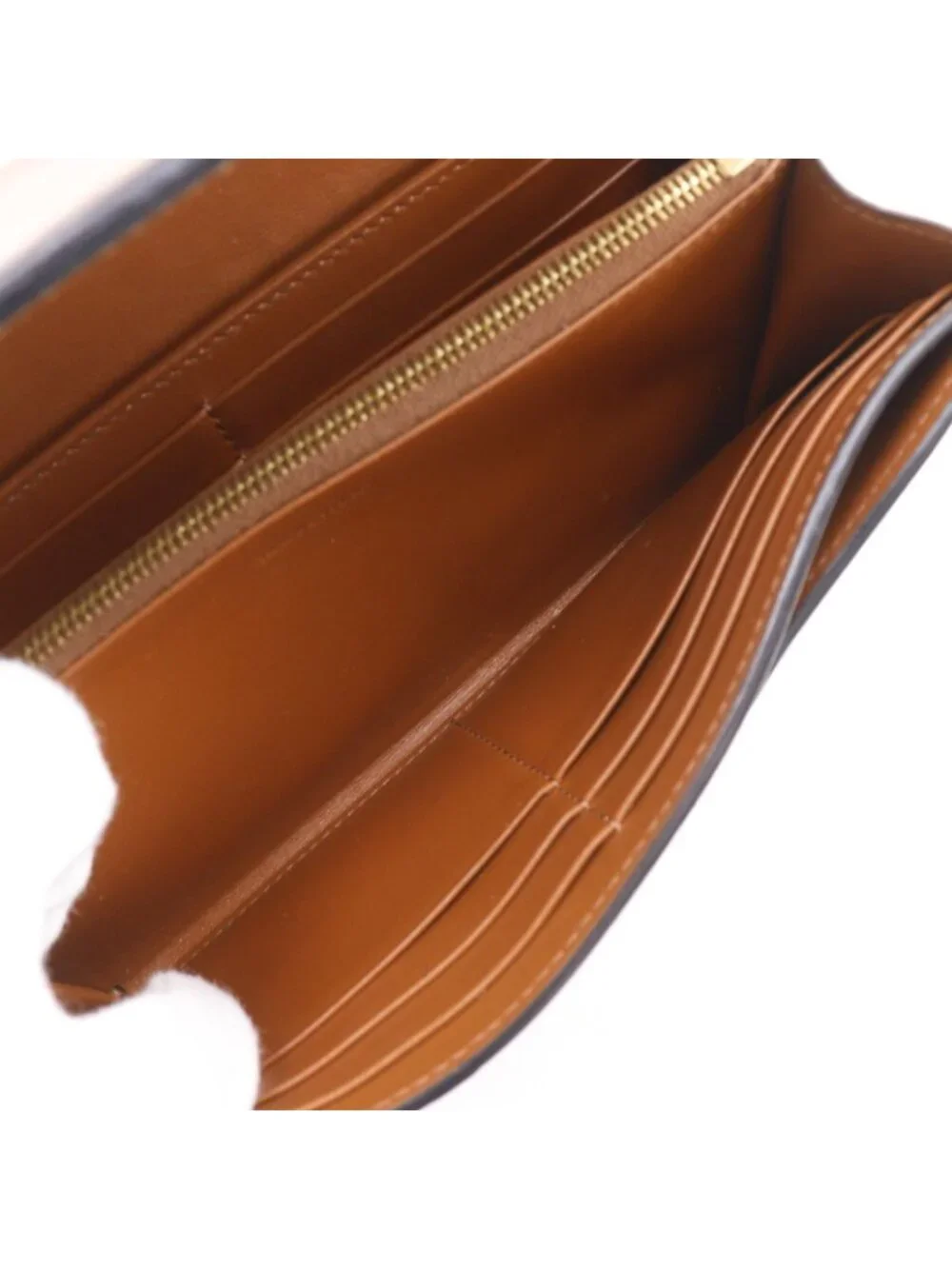 Celine Triomphe Large Flap Wallet Tan Black